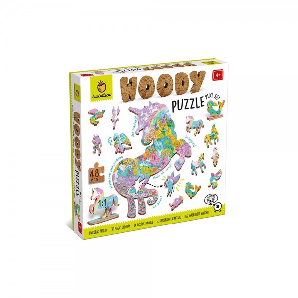Woody Puzzle - The Enchanted Unicorns - Ludattica