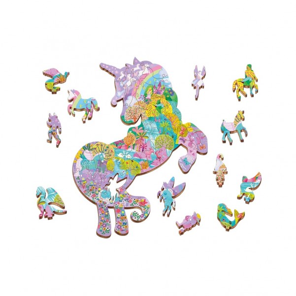 Woody Puzzle - The Enchanted Unicorns - Ludattica