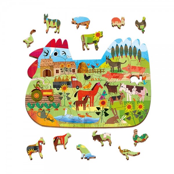 Woody Puzzle - The Farm - Ludattica