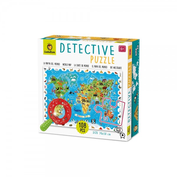 Detective Puzzle - Animal Map of the World - Ludattica