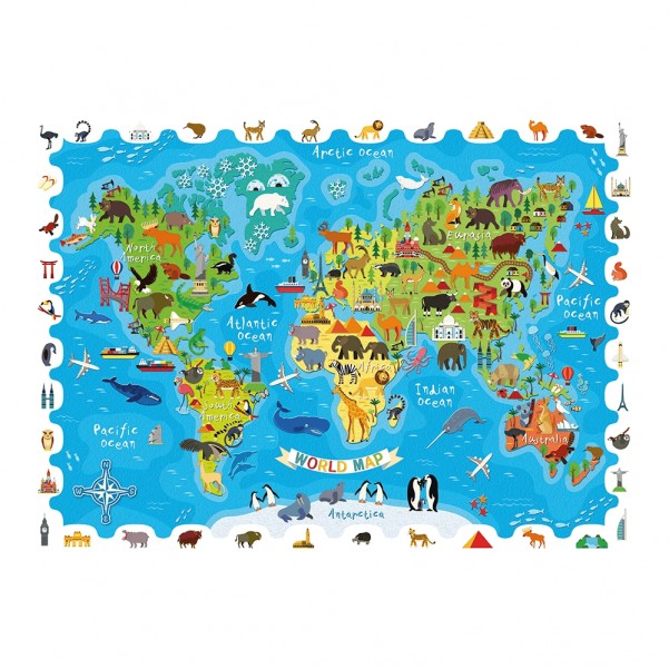 Detective Puzzle - Animal Map of the World - Ludattica