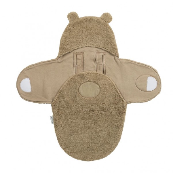 Κουβερτούλα Wrap Teddy για τη βόλτα Bear Brown - Meyco