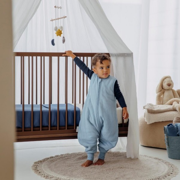 100% Βαμβακερός Υπνόσακος 2 Tog με Ποδαράκια Muslin Jeans Blue (9 μηνών-5 ετών) - Meyco