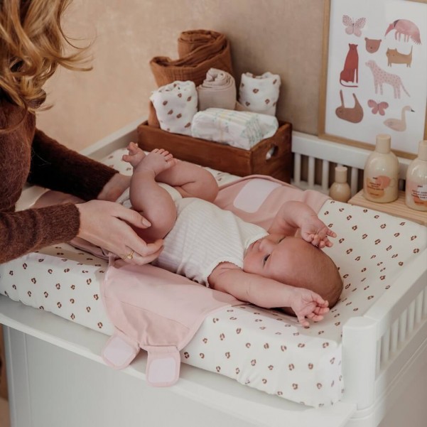 Swaddle Mini Panther Soft Pink 0-3 μηνών (2 τεμάχια) -Meyco
