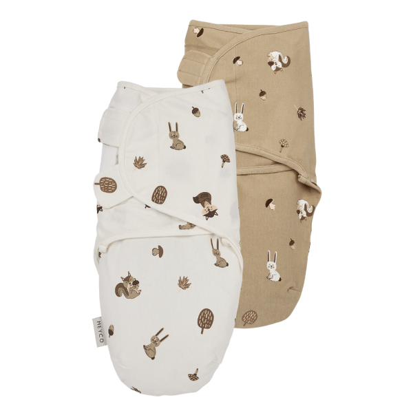 Swaddle Forest Animals Sand 0-3 μηνών  (2 τεμάχια) -Meyco