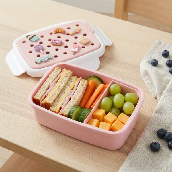 Φαγητοδοχείο Bento με Charms Μωβ - Melii