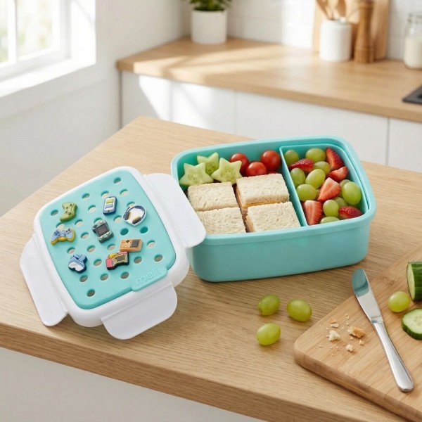 Φαγητοδοχείο Bento με Charms Πράσινο - Melii