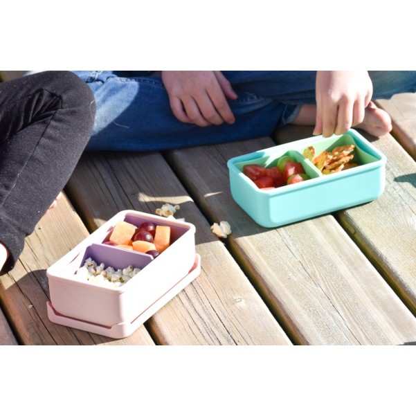 Bento Σιλικόνης 2 Θέσεων 700ml - Turquoise/Mint - Melii
