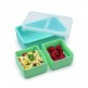 Bento Σιλικόνης 2 Θέσεων 700ml - Turquoise/Mint - Melii