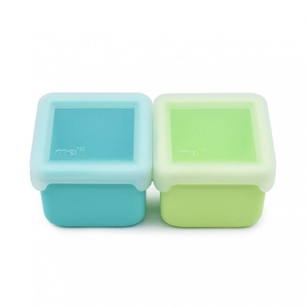 Δοχεία Σιλικόνης για Σνακ Blue/Lime 2 τεμ. - Melii