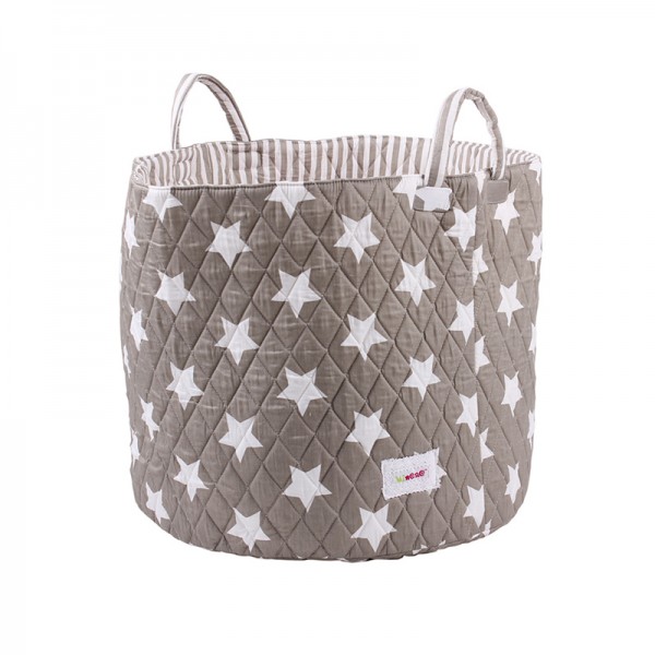 Minene- Καλάθι Αποθήκευσης Γκρι Αστέρια