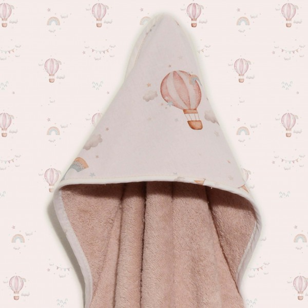 Μπουρνούζι Κάπα - Dusty Pink - AirBalloon - Oliver Baby