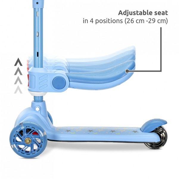 Πατίνι με πτυσσόμενο κάθισμα - Speedster - Blue - (3+ετών) έως 50kgr