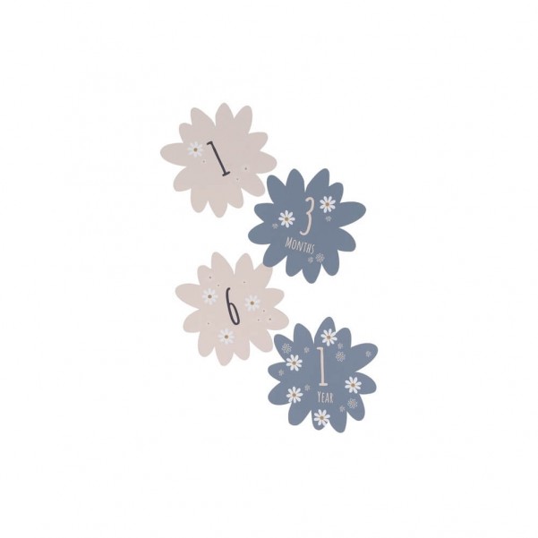 Σετ Δώρου Γέννησης με αποτύπωμα σε πηλό - Daisy Blue - Petit Artichaut