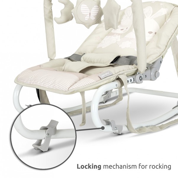 Baby Rocker ELIZA - Grey Rabbits - Lorelli