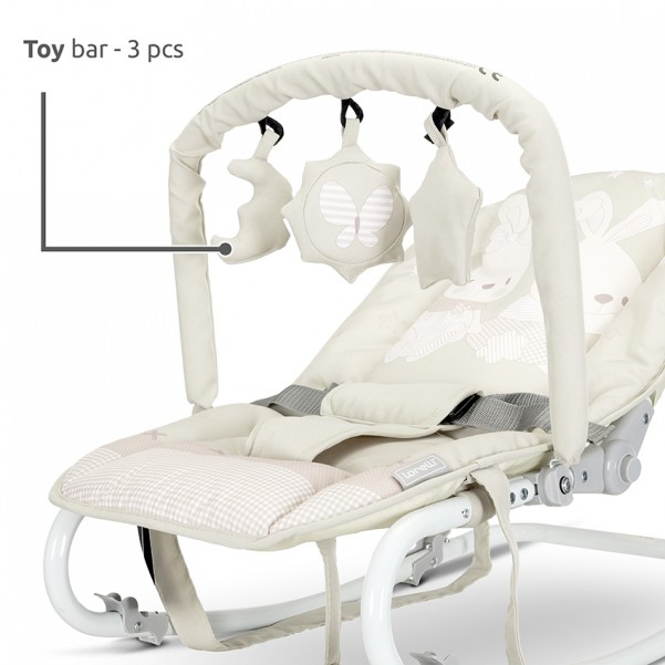 Baby Rocker ELIZA - Grey Rabbits - Lorelli