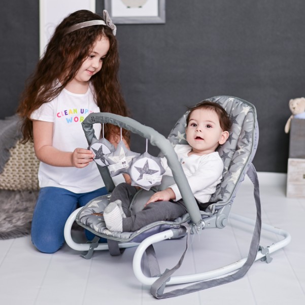 Baby Rocker ELIZA - Grey Rabbits - Lorelli