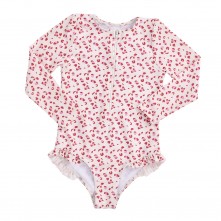 Ολόσωμο μαγιό με μακριά μανίκια "Old pink Leopard" - Swim Essentials 