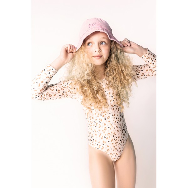 Ολόσωμο μαγιό με μακριά μανίκια "Lila Leopard" - Swim Essentials