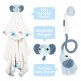 Elephant Baby Shower Bath Set - Blue - Yookidoo
