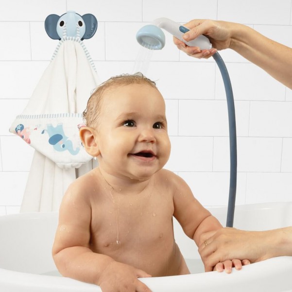 Elephant Baby Shower Bath Set - Blue - Yookidoo