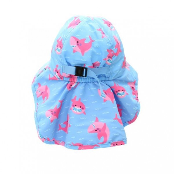 Zoocchini- Cape Sunhat UPF50 Pink Shark