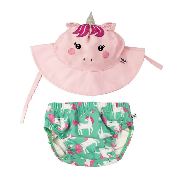 Σετ Μαγιό και Καπέλο UPF50+ Unity the Unicorn - Zoocchini